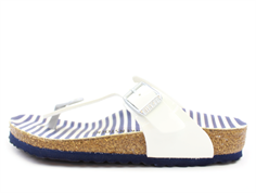Birkenstock Gizeh sandal nautical stripes white with buckle